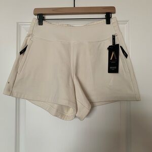 NWT Women’s Athleta Allyson Felix Legend Sweatshorts. Small.  Cream.
